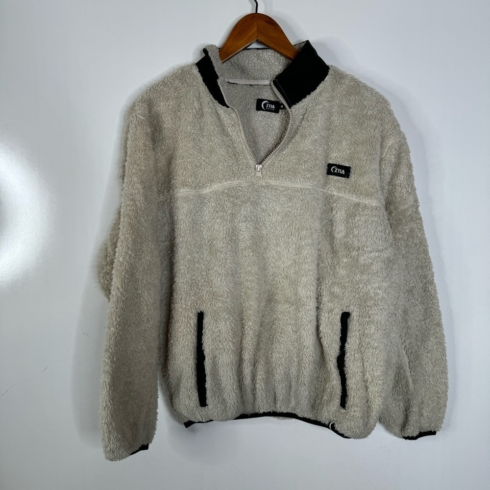 Zyia Active Sherpa 1/4 Zip Fleece Sweatshirt Size‎ Medium